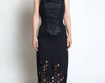 OBSCURITY VEST - Black Moto Biker Motorcycle Nu Goth Gothic Punk Cruelty Free Vegan Leather Zippers Modern Futuristic Cyber Minimalist Metal