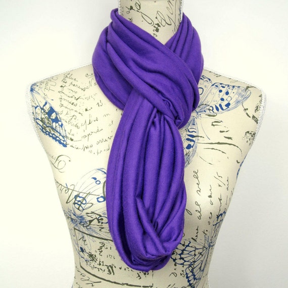 Purple Scarf Infinity Solid Purple Scarves Womens Scarves Boho 2748