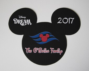 Disney Cruise Line - Mickey Family Door Magnet - DCL Logo