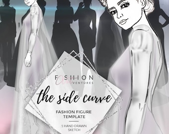 The Side Curve | Fashion Template, Fashion Illustration, Croquis, Fashion drawing