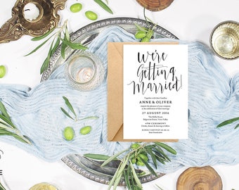 Rustic wedding invitation template download, Editable wedding invitation, Printable wedding invitation rustic, Editable invitation,