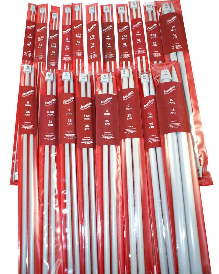 Whitecroft Essentials 35cm Knitting Needles Knitting Pins ALL