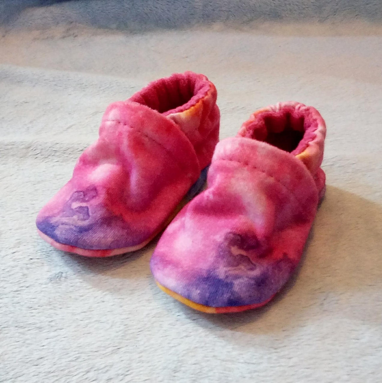 Pink Tie Dye: Soft Sole Baby Shoes 0-3M Pink Tie Dye: Soft Sole Baby Shoes 0-3M