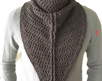 Crochet Scarf / Mens Crochet Scarf / Cowl Scarf / Men Cowl Scarf / Infinity Scarf / Knit Scarf / Crochet Neck Warmer