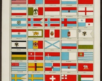 Vintage flags | Etsy