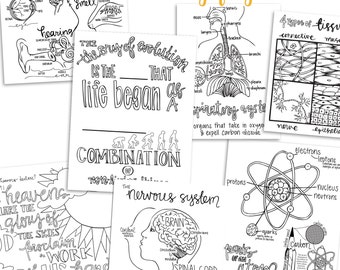 Science Coloring Pages | Classical Conversations Cycle 3