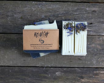Sandalwood & Bergamot Soap - All Natural Soap, Cold Process Soap, Handmade Soap, Vegan Soap, Men's Soap, Charcoal Soap, Handcrafted Soap