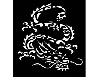 TEXTILE DECO pattern 7 X 10 CMM DRAGON TATTOO STENCIL