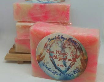 Love Magic Soap - Goat Milk Soap - Strawberry Soap - White Musk Soap - Damask Rose Soap - White Lady Peach Soap - Apple Blossom Soap