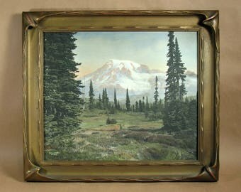 Asahel Curtis Hand-Tinted Silver Gelatin Photograph of Paradise Mt. Rainier National Park