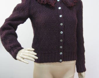 Purple wool sweater | Etsy