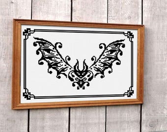Halloween Bats funny cross stitch pattern funny cross stitch pattern Halloween modern cross stitch pattern modern cross stitch pattern bat