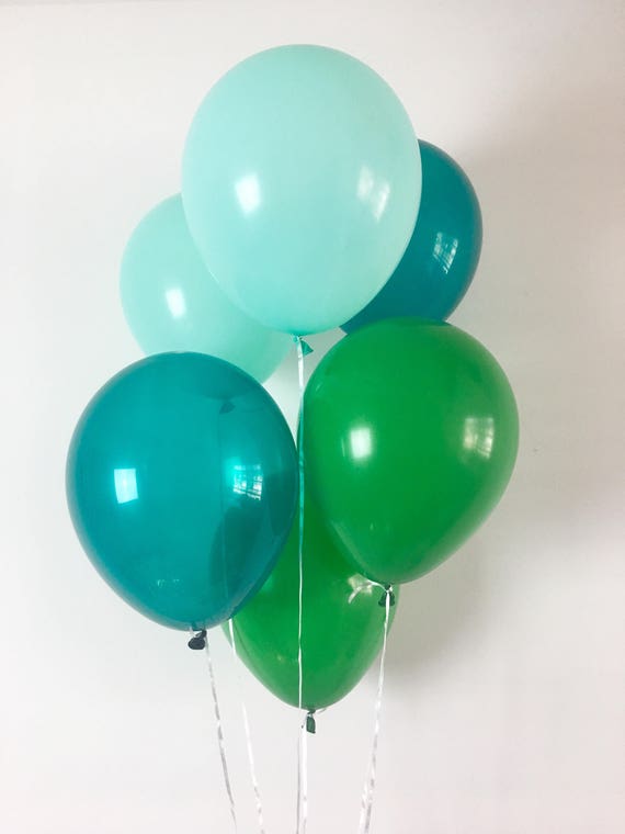 Items similar to Green Teal Mint Latex Balloons Mint Teal Green Party ...