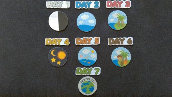 The 7 Days of Creation Felt Board Set// Flannel Board Story