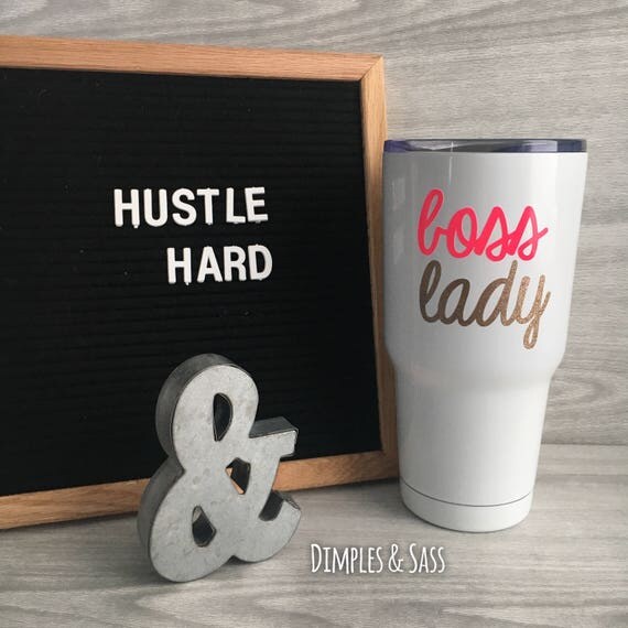 Boss Lady 30oz Stainless Steel Tumbler Coffee Cup Water