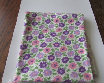 Vintage Pink Floral Cotton Feedsack Feed Sack Flower Flowers