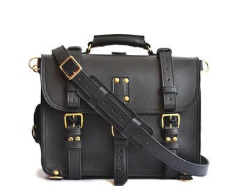 Heavy Duty Handmade Mens Leather Briefcase Men Leather Backpack Large Leather Bag Men Mens Leather Messenger Bag Men Leather Macbook Bag