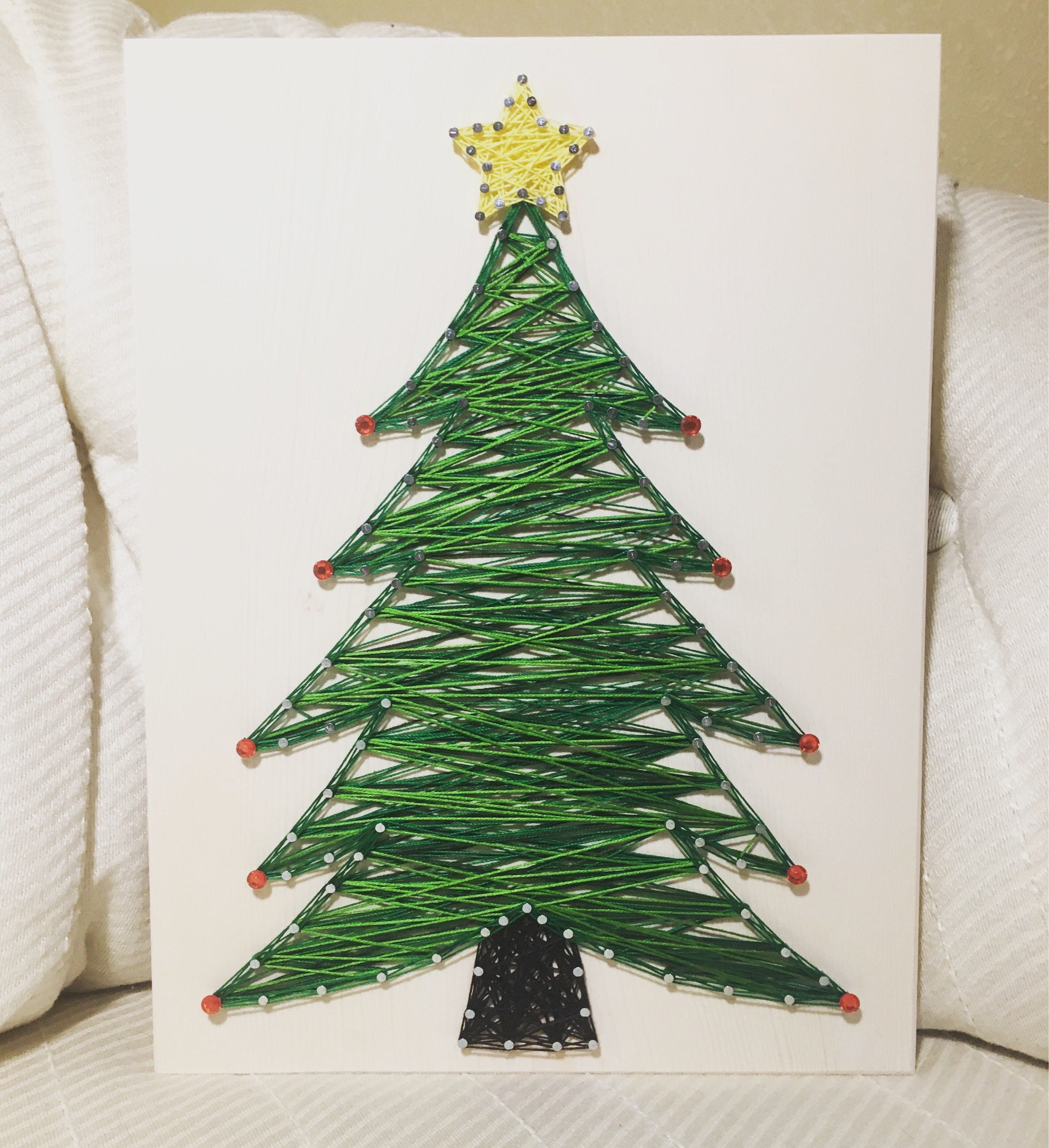 CUSTOM Christmas Tree String Art Winter Wall Art Holiday