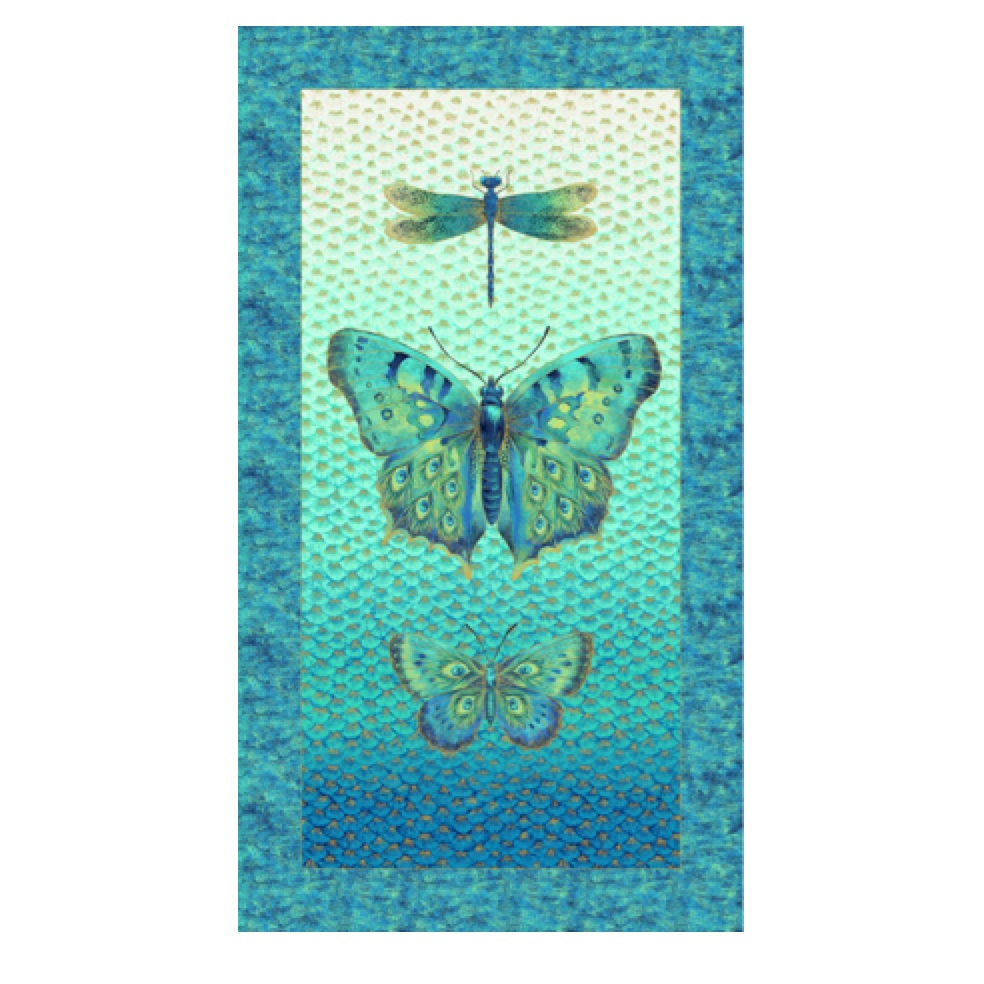 Northcott Flight of Fancy 24 Inch Butterfly Panel Fabric