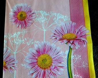 4 fleursroses grass paper napkins paper napkins