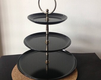 Vintage Rare Spaulding Ware Melmac 3 tiered serving Dish Chicago