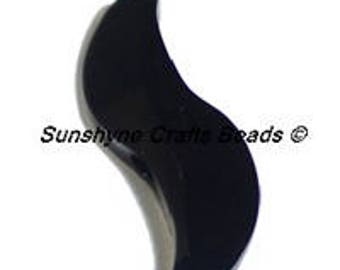 Swarovski Crystal Beads 5525 JET BLACK 19MM Faceted Wave Bead 1 Piece - Other Colors available