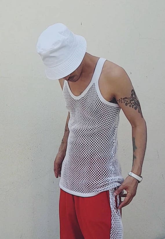 Items similar to String Vest White on Etsy