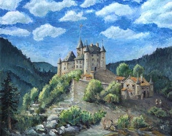 Castle Oil Painting Castle in Spain Around The World Art