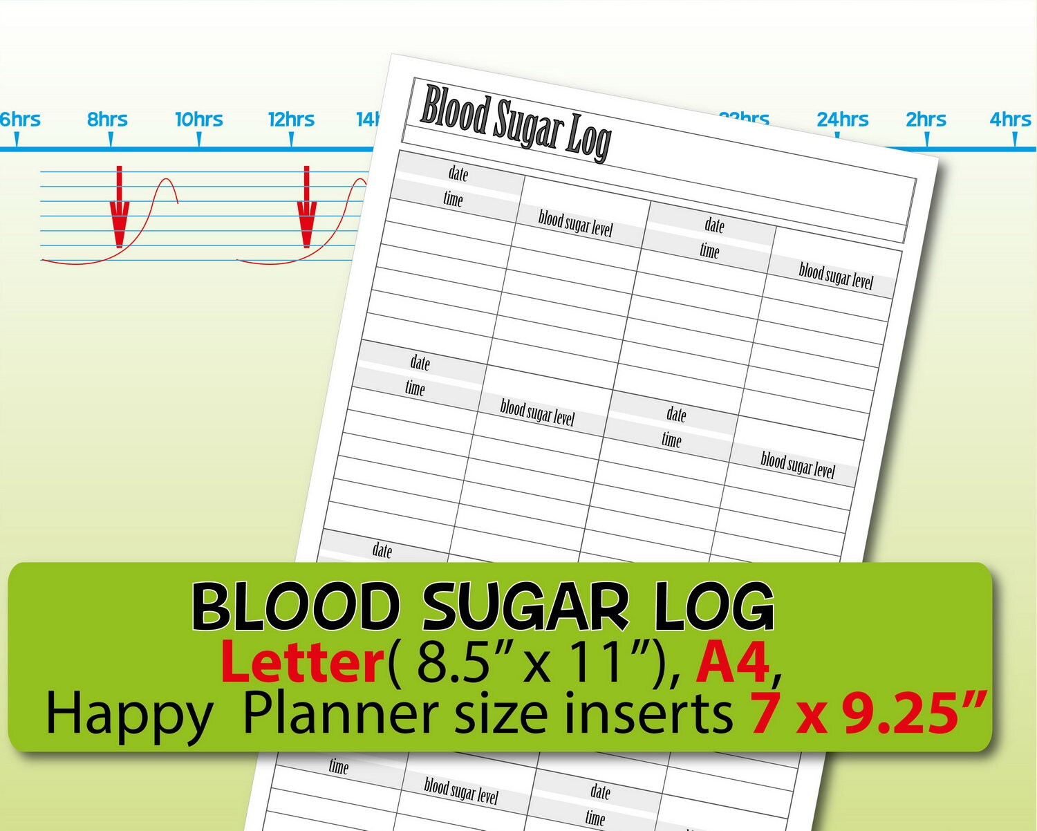 Blood Sugar Log Diabetic Log Blood Sugar Tracker Blood