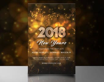 New years invitation | Etsy