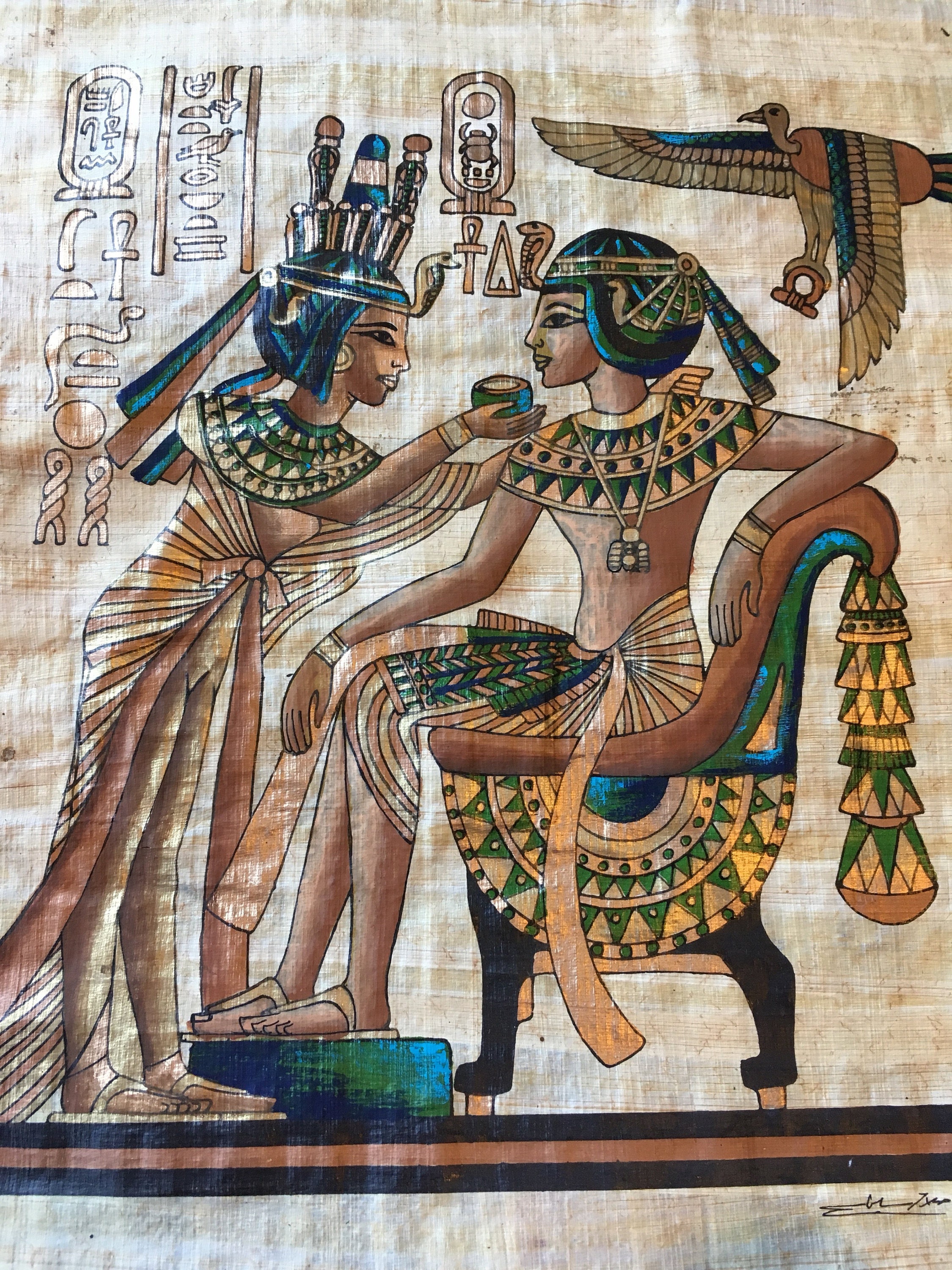 Authentic Egyptian Papyrus Painting