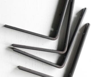 Modern Shelf Brackets Iron - L Bracket for Open Shelving, Industrial Decor, and Farmhouse Shelves - Bolts Included
