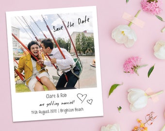 Polaroid / Instant Photo Save the Date Magnet - Personalise with your own photos for great invitations