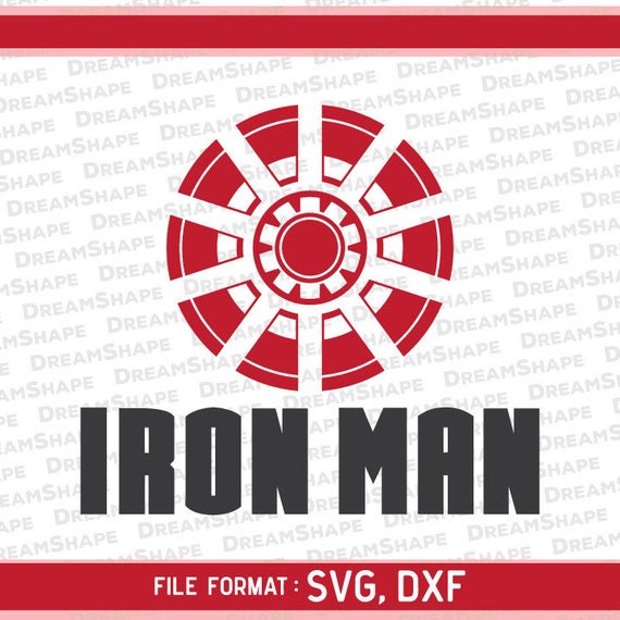 Download Super Hero SVG Cut Files Power Source Iron Man DXF File