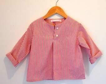 Shirt / blouse for red and white striped boy