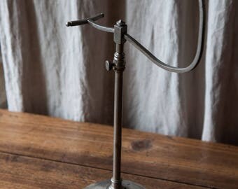 Old antique telescopic metal store display stand Berthier Paris 24 - 37 cm