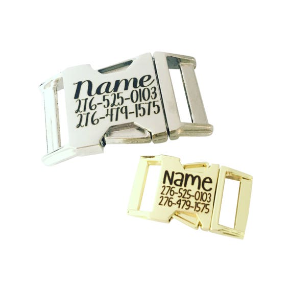 Engraved Buckle Upgrade 3 Lines of Text Gold or Silver