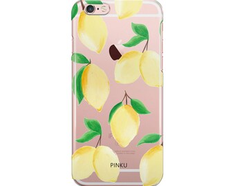 Lemons Clear Phone Case, Lemons iPhone 7 Case, Lemons iPhone 6 Case, Lemons iPhone 6s Case, Summer phone case,