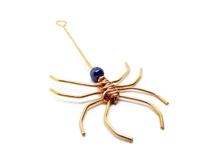 Copper Wire Spider, Hanging Wire Spider Decoration, Halloween Decoration, Wire Wrapped Copper Spider