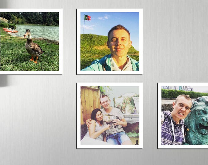 75х75 mm | Set of 96 photo magnets. 2.95”х2.95” | Customised square photo fridge magnets made from your own pictures.