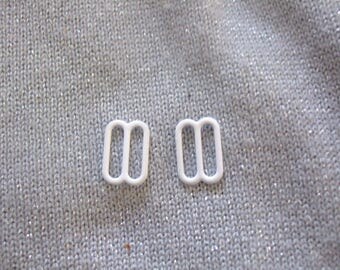 LOT 2 fasteners 8 (1.3 cm x 1 cm) steel for bra straps