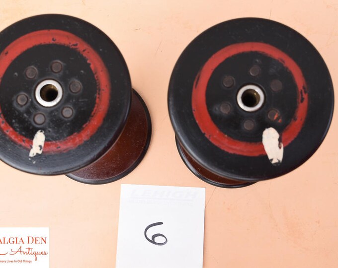 Vintage Wooden Spools | Industrial Textile Mill Salvage | Rustic Decor