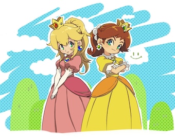 Super Mario Brother's Princess Peach and Princess Daisy