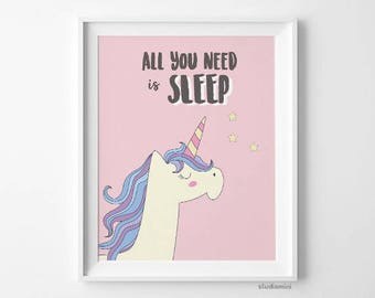 Unicorn art print | Etsy