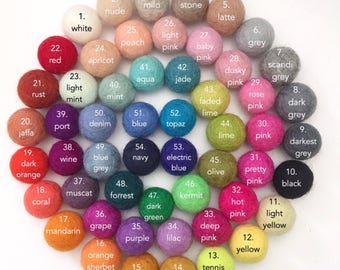 Felt Balls for DIY Projects. 2.5cm feltballs