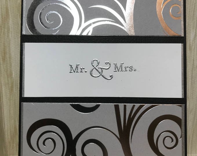 Mr. & Mrs. Card//Wedding Card//Handmade Card