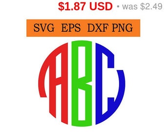 Sale 25% - Seal Monogram in SVG / Eps / Dxf / Jpg files INSTANT DOWNLOAD!