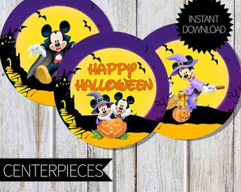 mickey minnie mouse halloween party printable circle centerpieces instant download disney mickey - Minnie Mouse Halloween Party mickey minnie mouse halloween party printable circle centerpieces instant download disney mickey - Minnie Mouse Halloween Party