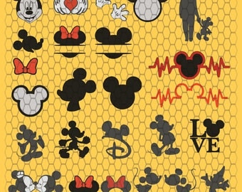Minnie Mickey Mouse SVG File, Minnie Svg,Cutting File, Mickey Silhouette, SVG, Digital File, Cricut, (2)