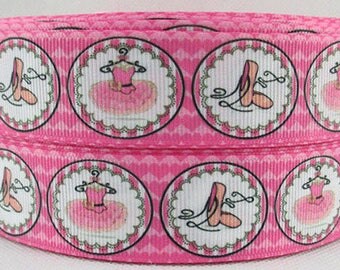 Ballet Grosgrain 1" Printed Ribbon, Ballerina Ribbon